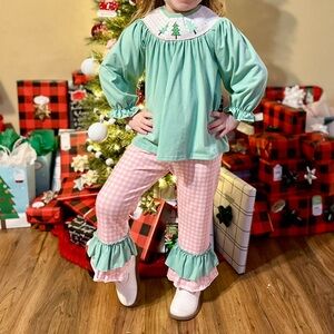 Smocked Christmas Set